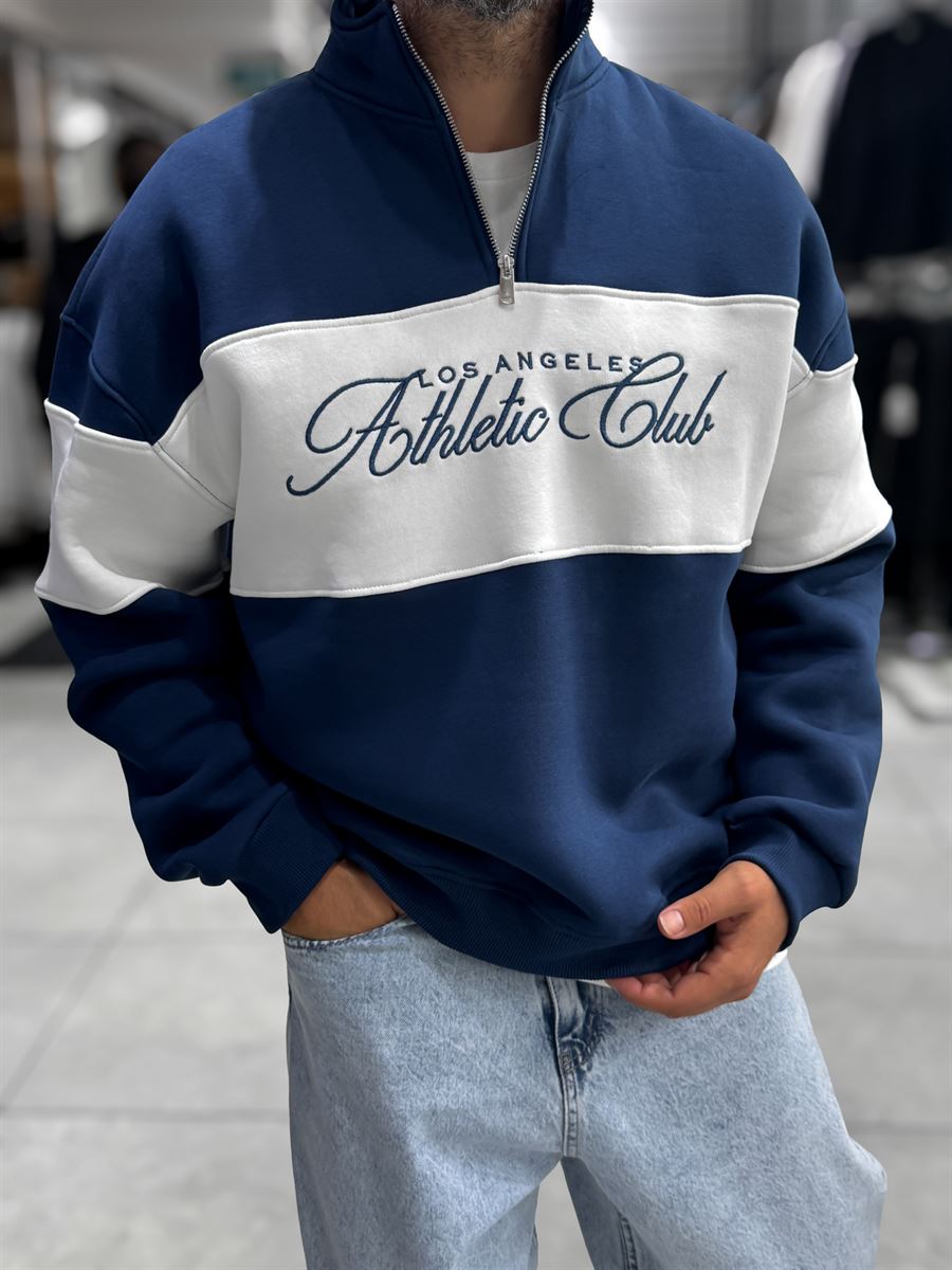 Navy Half-Zip Athletic Sweatshirt PM-106