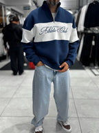 Navy Half-Zip Athletic Sweatshirt PM-106