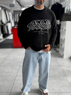 Black Nowhere Oversized Knit Sweater PM-016