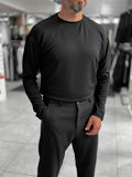 Black Modal Basic Lightweight Sweatshirt PM-201