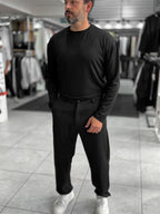 Black Modal Basic Lightweight Sweatshirt PM-201