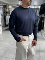 Navy Modal Basic Lightweight Sweatshirt PM-201