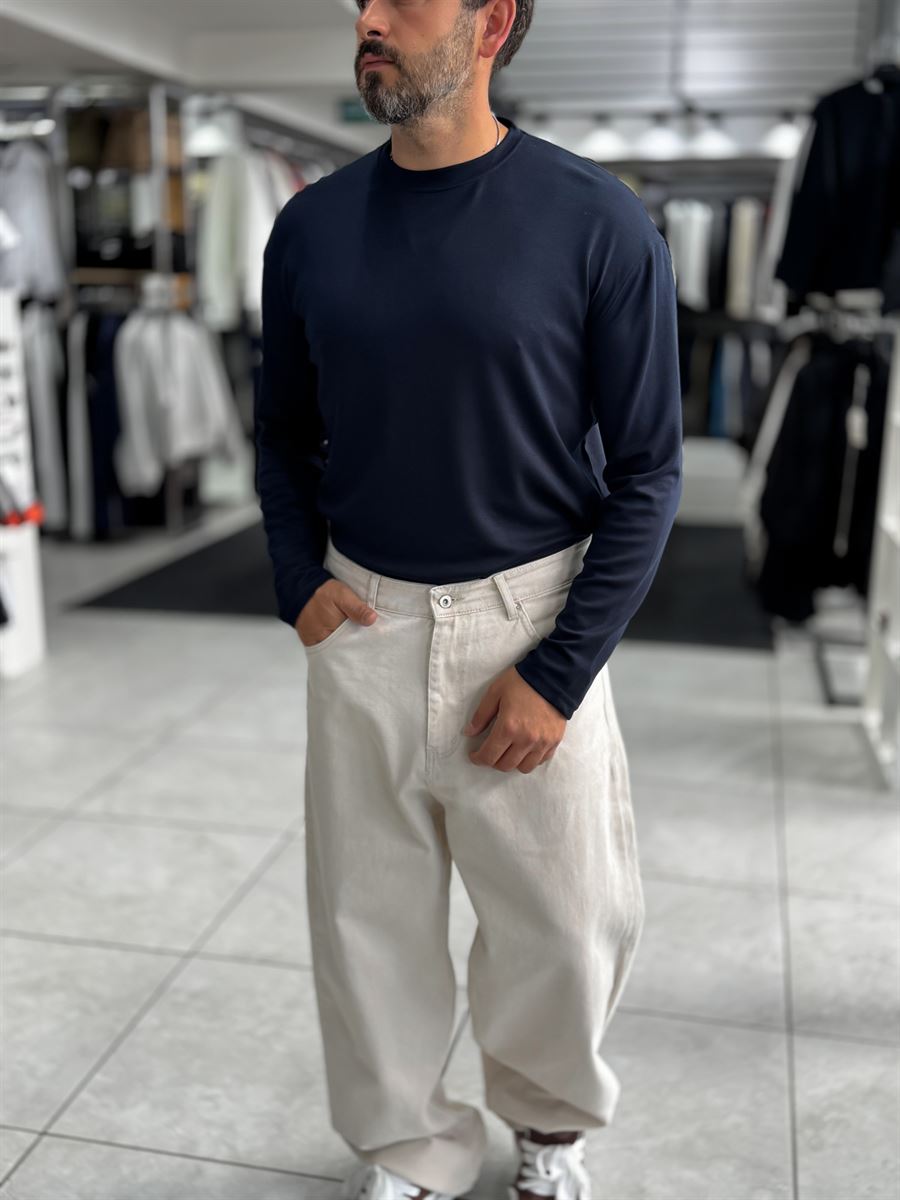 Navy Modal Basic Lightweight Sweatshirt PM-201