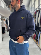 Navy Not You Printed Hooded Sweatshirt PM-111
