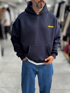 Navy Not You Printed Hooded Sweatshirt PM-111