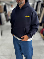 Navy Not You Printed Hooded Sweatshirt PM-111