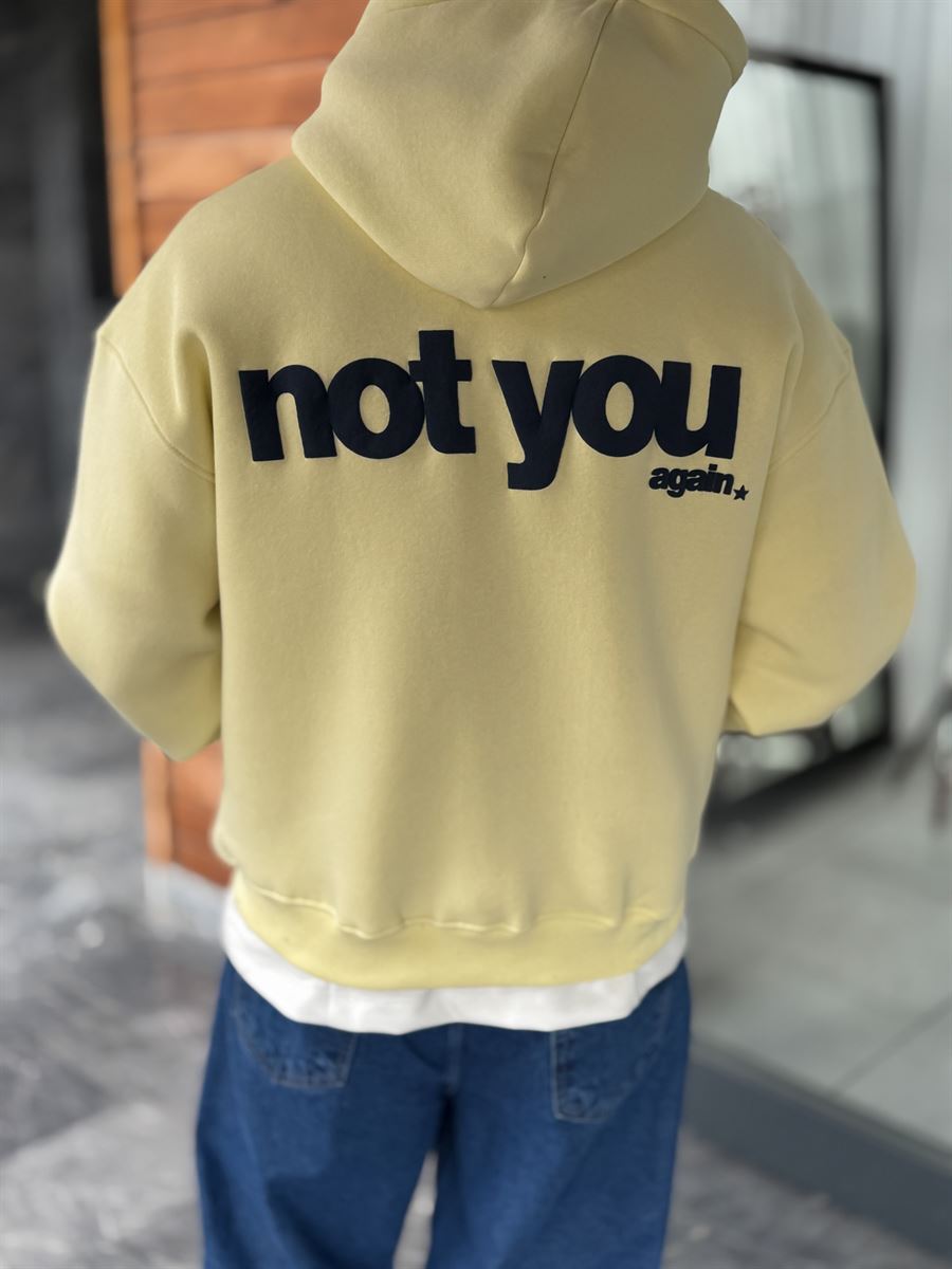 Yellow Not You Printed Hooded Sweatshirt PM-111