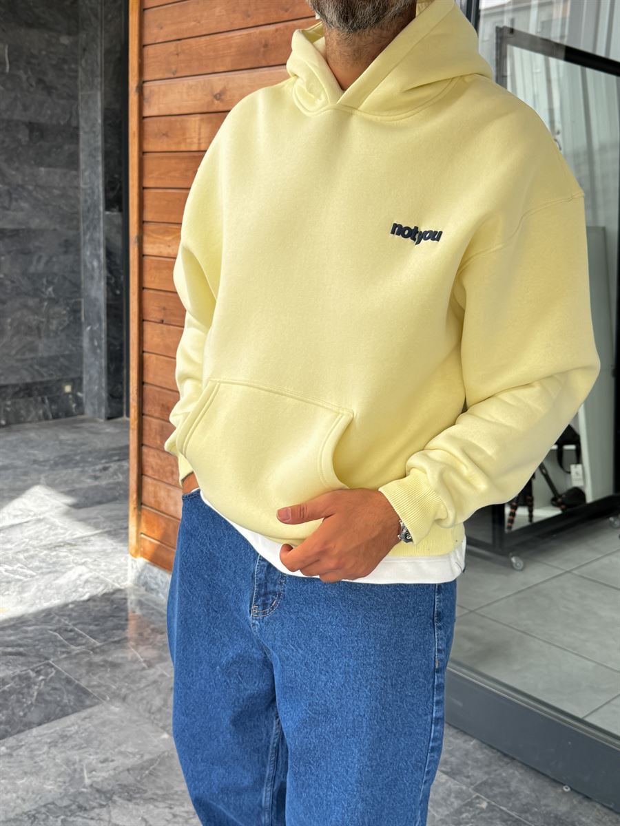 Yellow Not You Printed Hooded Sweatshirt PM-111