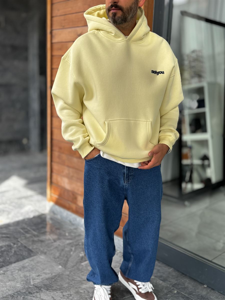 Yellow Not You Printed Hooded Sweatshirt PM-111