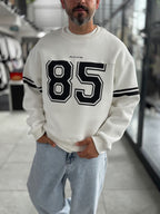 White 85 Printed Oversized Sweatshirt PM-108