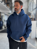 Navy Basic Oversized Hooded Sweatshirt PM-101