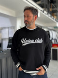 Black Union Club Embroidered Knit Sweatshirt PM-018