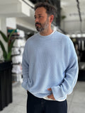 Light Blue Basic Oversized Knit Sweater PM-008