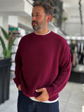 Burgundy Basic Oversized Knit Sweater PM-008