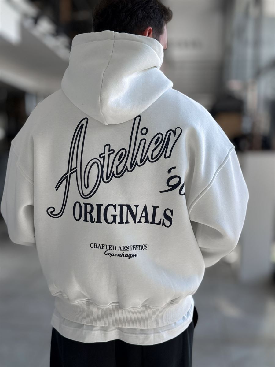 White Copenhagen Hooded Sweatshirt PM-109