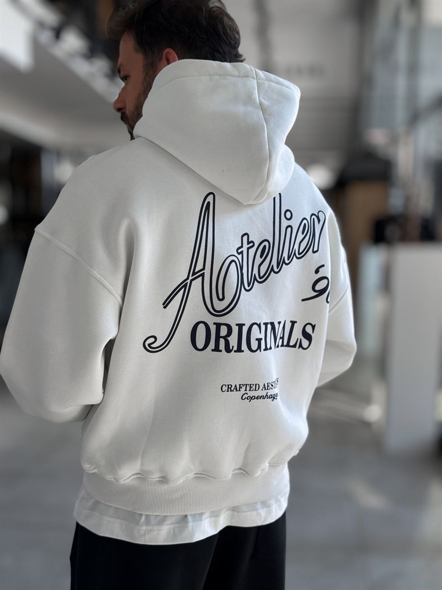 White Copenhagen Hooded Sweatshirt PM-109