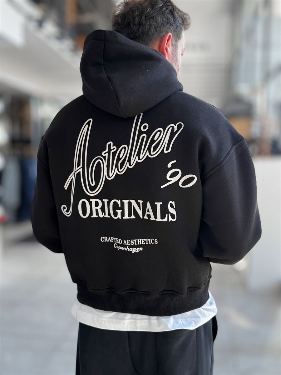 Black Copenhagen Hooded Sweatshirt PM-109