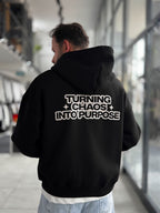 Black Chaos Zip-Up Sweatshirt PM-219
