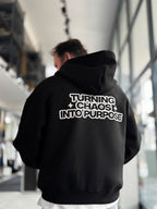 Black Chaos Zip-Up Sweatshirt PM-219
