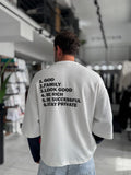 White Clear Mind Boxy Fit Sweatshirt RES-5009