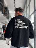 Black Clear Mind Boxy Fit Sweatshirt RES-5009