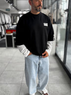 Black Clear Mind Boxy Fit Sweatshirt RES-5009