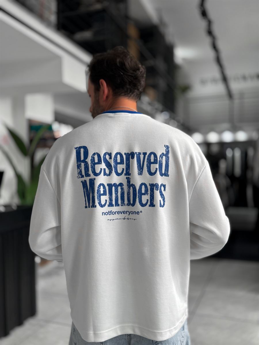 White Reserved Boxy Fit Sweatshirt RES-5024