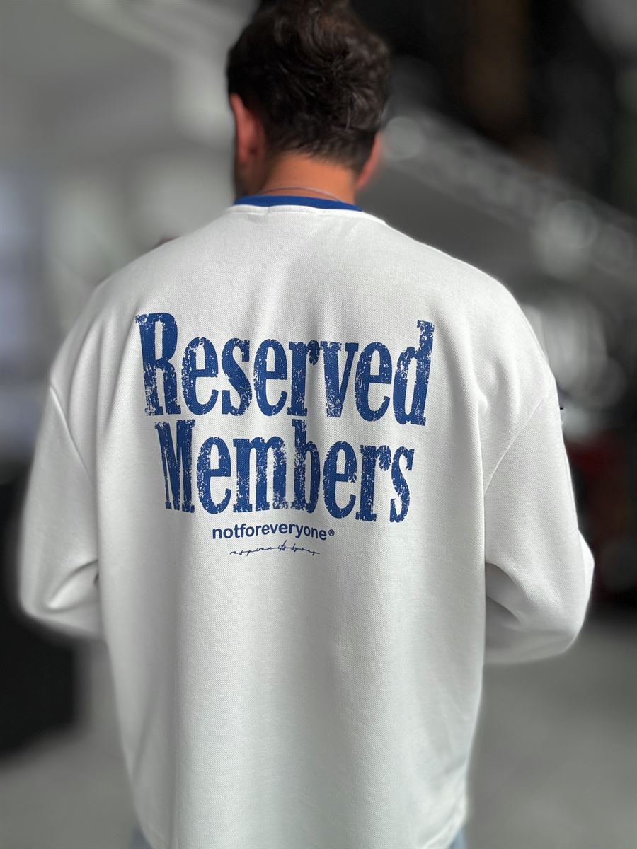 White Reserved Boxy Fit Sweatshirt RES-5024