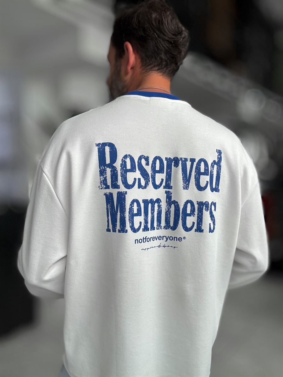 White Reserved Boxy Fit Sweatshirt RES-5024