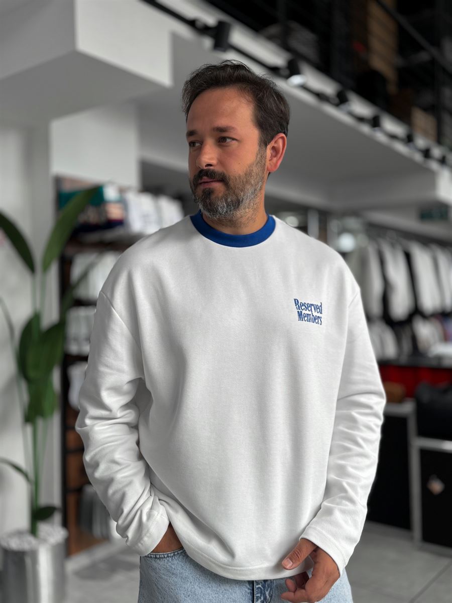 White Reserved Boxy Fit Sweatshirt RES-5024