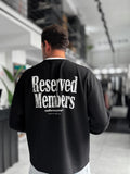 Black Reserved Boxy Fit Sweatshirt RES-5024