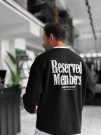 Black Reserved Boxy Fit Sweatshirt RES-5024