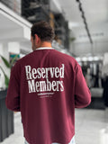 Burgundy Reserved Boxy Fit Sweatshirt RES-5024