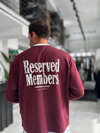 Burgundy Reserved Boxy Fit Sweatshirt RES-5024