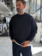 Black Tennis Crest Embroidered Sweatshirt HM