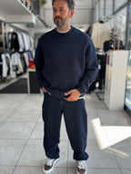 Navy Tennis Crest Embroidered Sweatshirt HM