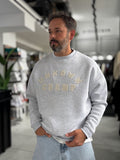 Light Gray Unknown Embroidered Oversized Sweatshirt HM-