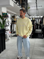 Yellow Unknown Embroidered Oversized Sweatshirt HM-
