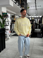 Yellow Unknown Embroidered Oversized Sweatshirt HM-