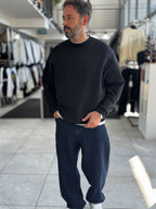 Black My Embossed Oversized Sweatshirt HM-