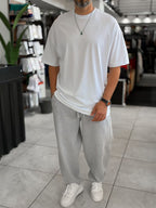 White Oversized Basic T-Shirt MRK-0426