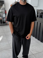 Black Oversize Basic T-Shirt MRK-0426