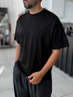 Black Oversize Basic T-Shirt MRK-0426