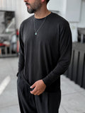 Black Washed Modal Fabric Sweatshirt MRK-2863