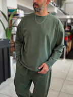 Khaki Washed Oversized Sweatshirt RSP