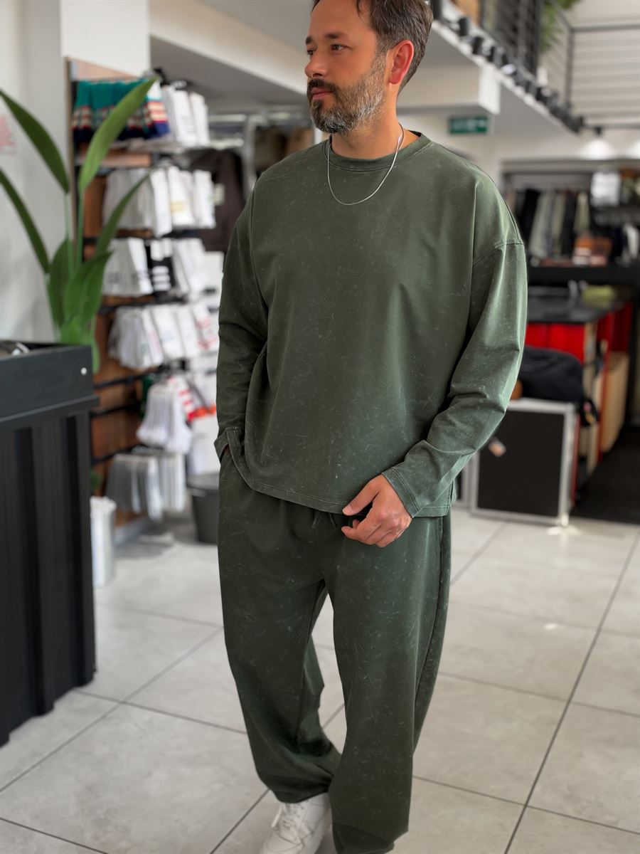 Khaki Washed Oversized Sweatshirt RSP