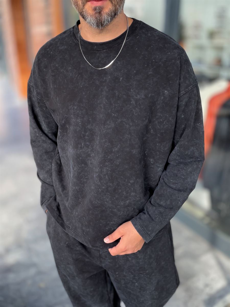 Black Washed Oversized Sweatshirt RSP