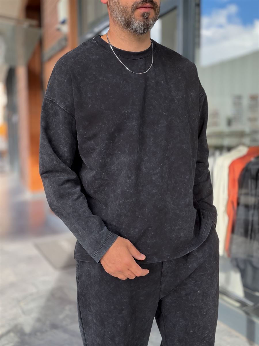 Black Washed Oversized Sweatshirt RSP