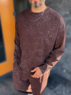 Burgundy Washed Oversized Sweatshirt RSP