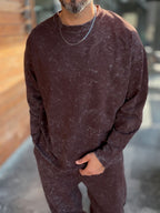 Burgundy Washed Oversized Sweatshirt RSP